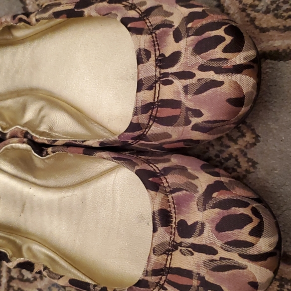 Vintage Coach Leopard Print Ballerina Flats Size 6B - Picture 3 of 4